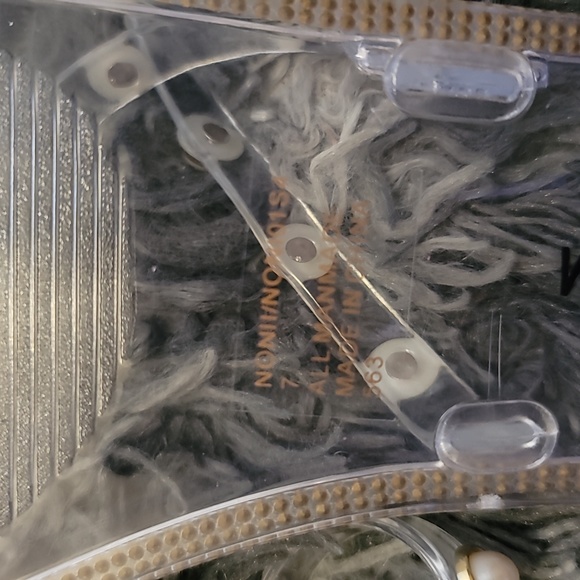 Steve Madden Nonii Pearl Studded Flat Saldals in Clear - Picture 12 of 12